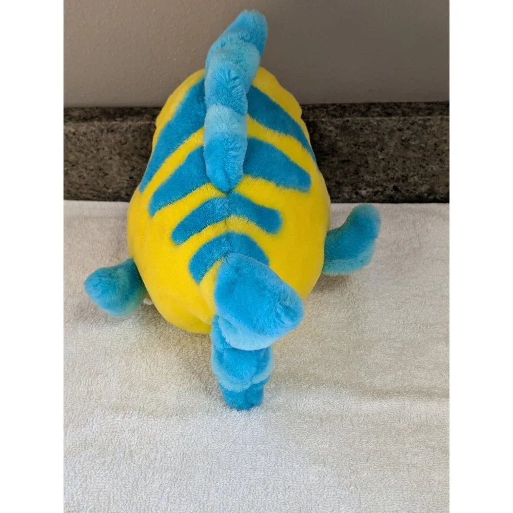 VINTAGE rare PLUSH ORIGINAL LITTLE MERMAID 1991 TYCO FLOUNDER FISH  DISNEY